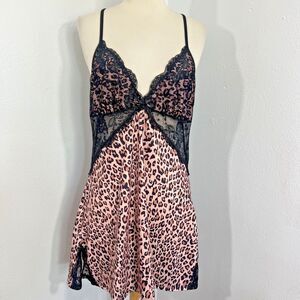 Avidlove Slip Dress Womens‎ L Leopard Lace Sexy Camisole Babydoll Fairycore  Y2K